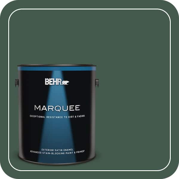 BEHR MARQUEE 1 gal. #QE-40 Alpine Satin Enamel Exterior Paint & Primer