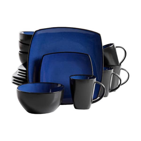 Gibson 16-Piece Soho Lounge Plates, Bowls, and Mugs Dinnerware Set (Service for 4)