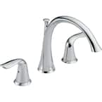 Delta Lahara 2-handle Deck-mount Roman Tub Faucet Trim Kit Only In 