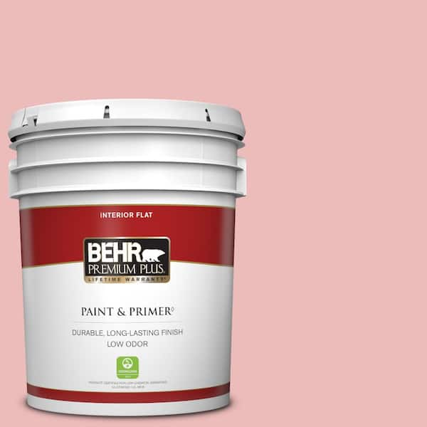 BEHR PREMIUM PLUS 5 gal. #150C-3 Arizona Sunrise Flat Low Odor Interior Paint & Primer