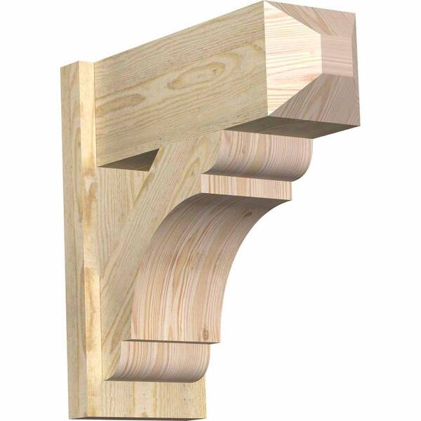 Ekena Millwork 8 in. x 20 in. x 20 in. Douglas Fir Olympic Craftsman Rough Sawn Outlooker