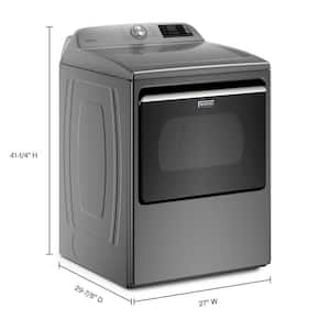 7.4 cu. ft. 240-Volt Metallic Slate Smart Capable Electric Dryer with Hamper Door and Advanced Moisture Sensing