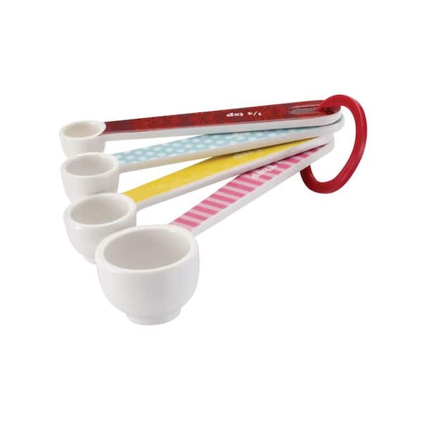 Cake Boss Countertop Accessories 4-Piece Melamine Measuring Spoon Set