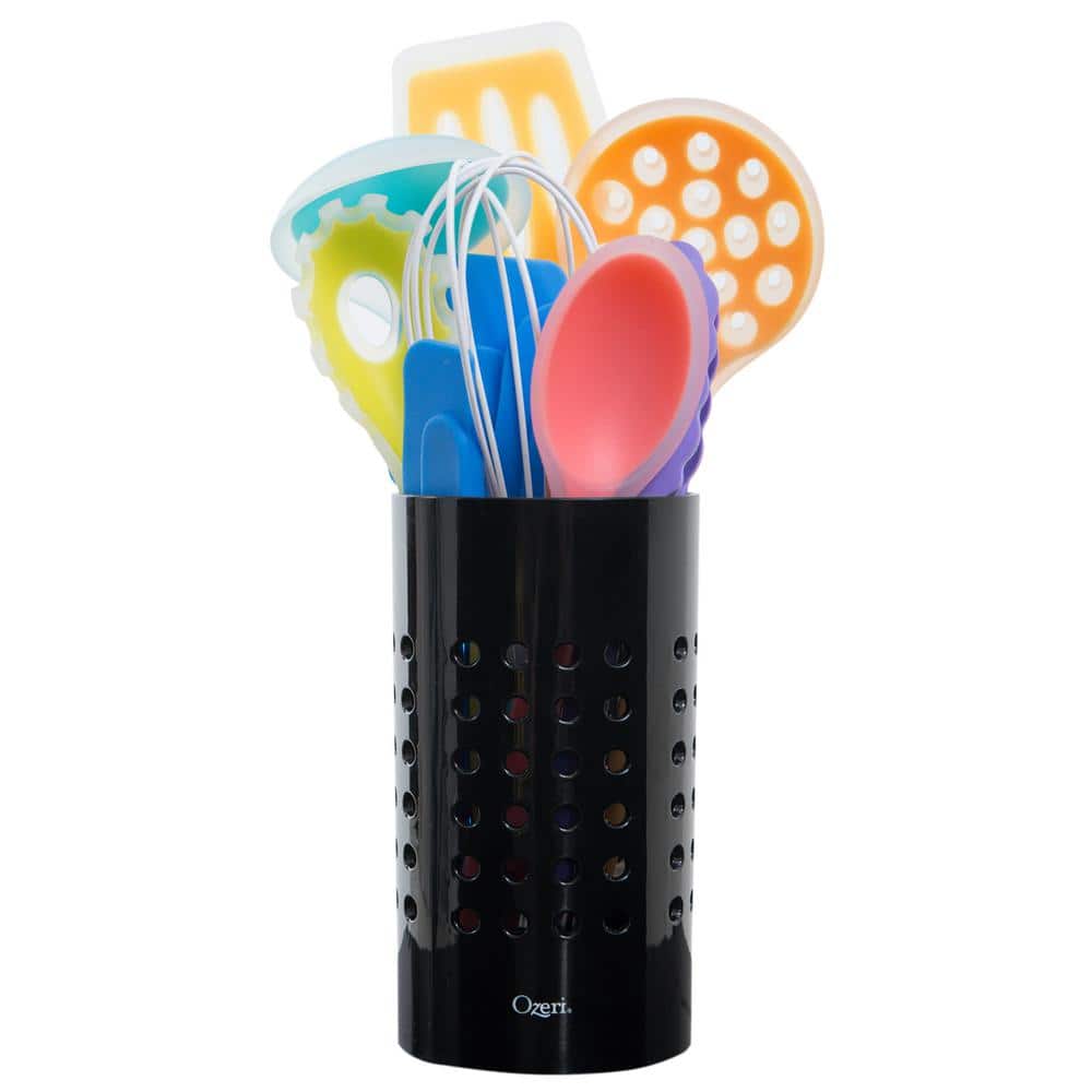 Ozeri 11-Piece Multicolor Silicone Kitchen Utensil Set with Holder