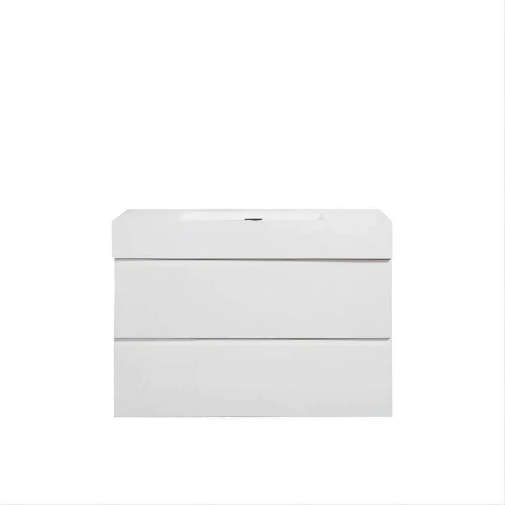 Alice 36.00 in. W x 18.10 in. D x 25.20 in. H Wall Mounting Bath Vanity in 