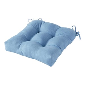 Denim 20 in. x 20 in. Tufted Square Outdoor Seat Cushion