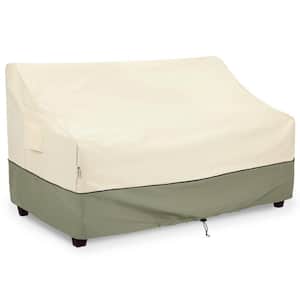 79 in. W x 38 in. D x 35 in. H Waterproof Patio Sofa Cover, Beige and Green