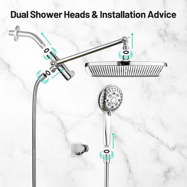 12" Square Rain Shower Head High Pressure Ultra Thin Bath Shower - Bed 8 thumbnail image