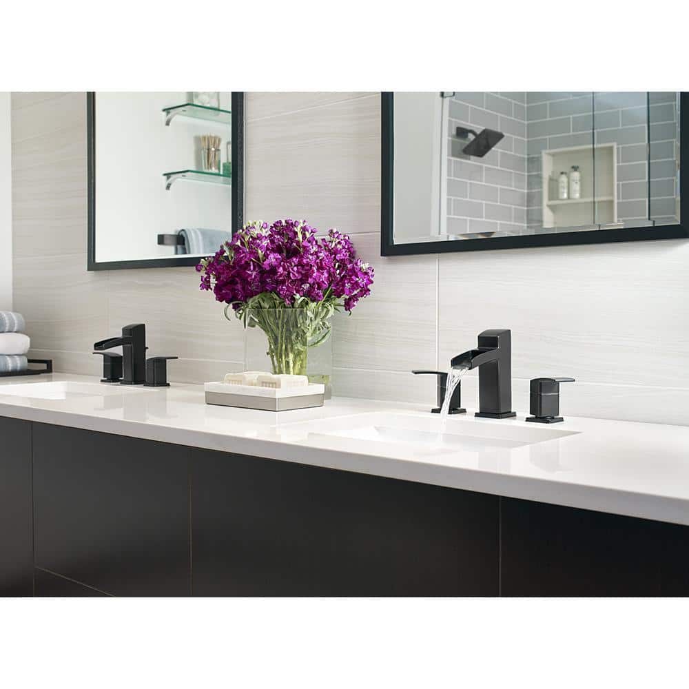 Kenzo Matte Black 8" Widespread Water-Efficient Bathroom Faucet