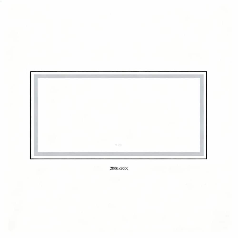 72 in. W x 36 in. H Rectangular Framed LED Lighted Dimmable Anti-Fog Wall Bathroom Vanity Mirror in Matte Black price history on PriceWatchPro