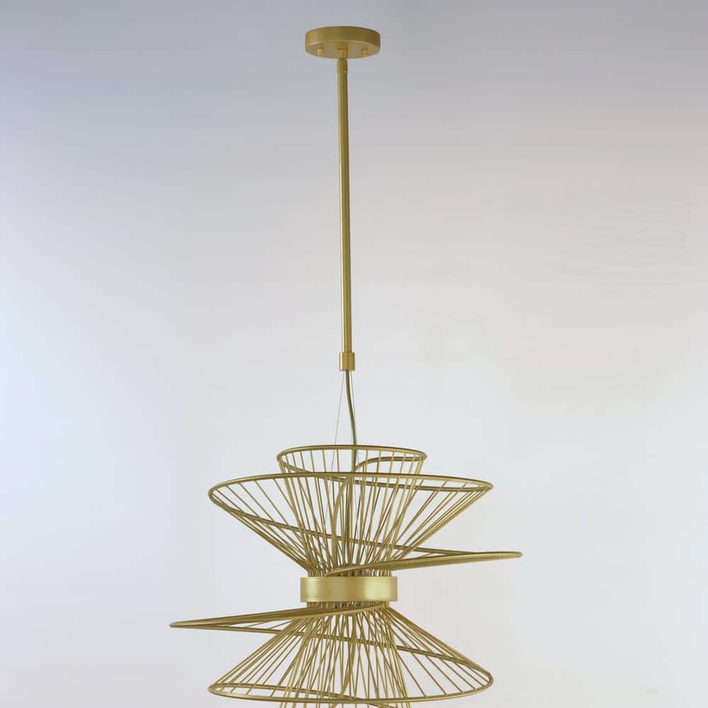 Elegant Globe LED Pendant in Natural Aged Brass with Clear Glass