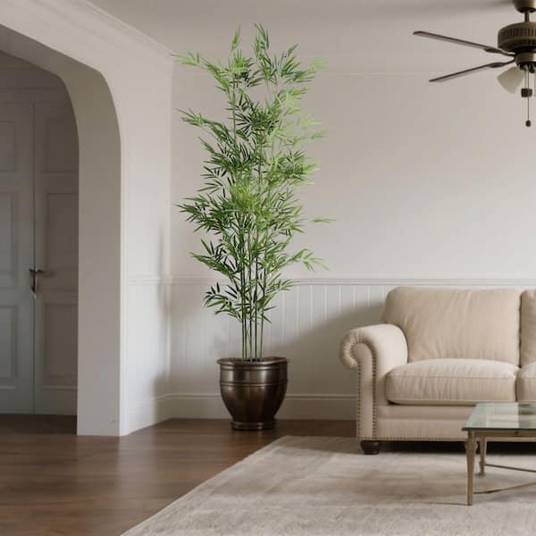 6 ft. Artificial Bamboo Tree in Black Pot, 72 in. Silk Faux Bamboo Tree