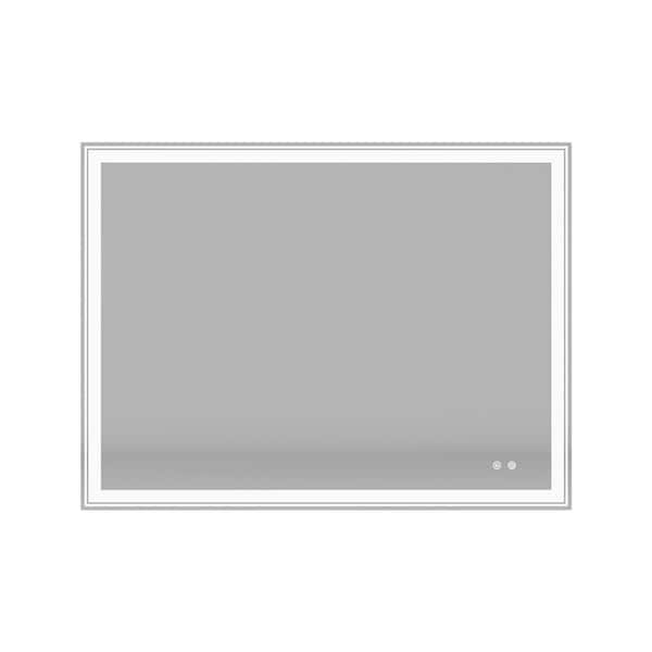 RAINLEX 48 in. W x 36 in. H Rectangular Frameless Anti-Fog LED Light Wall Bathroom Vanity Mirror