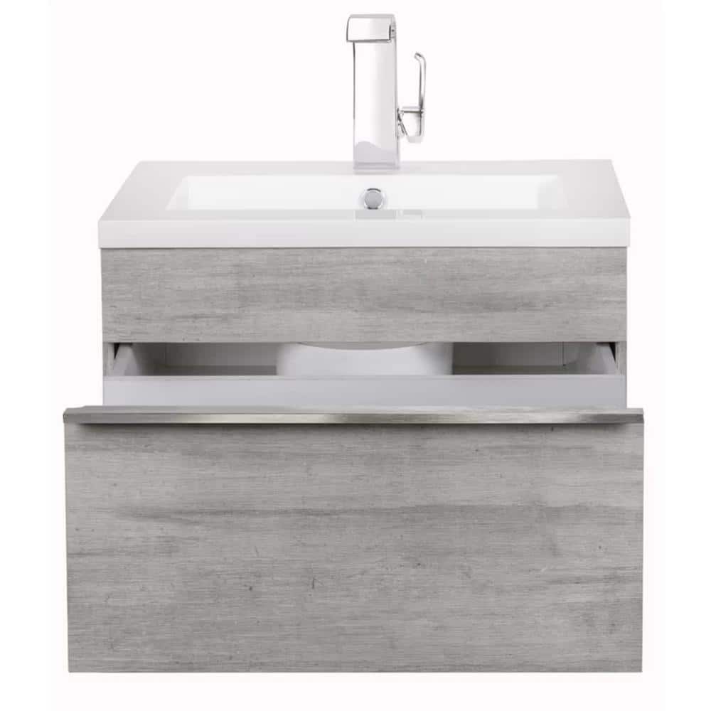 Arlie 24'' Single Sink Bathroom Vanity with Cultured Marble Top