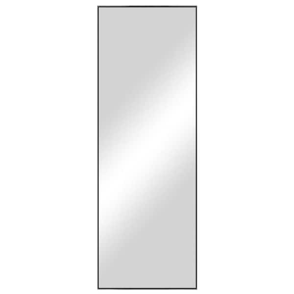 Unbranded 18 in. H x 63 in. W Rectangle Black Metal Wall Mirror
