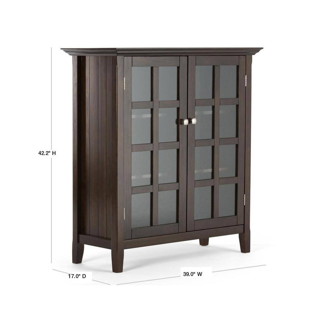 Acadian 39" Brunette Brown Solid Wood Medium Storage Cabinet