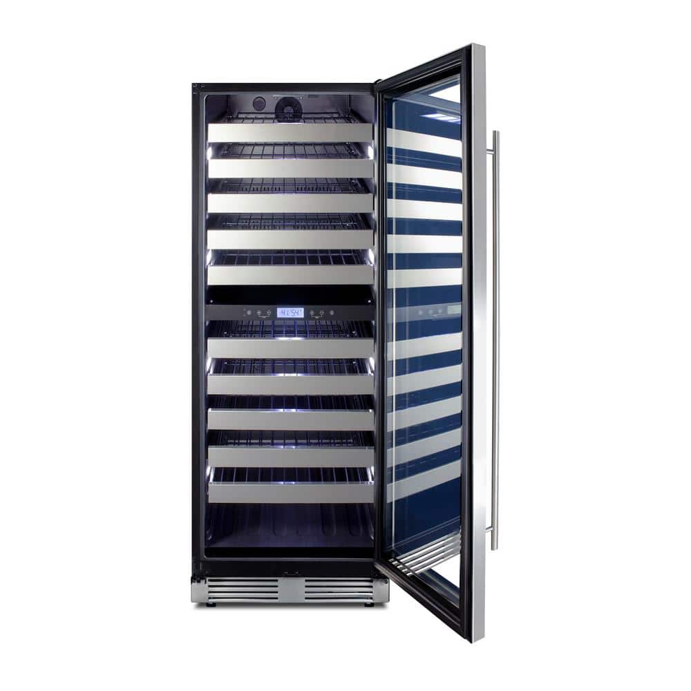 116-Bottle Stainless Steel Dual Zone Wine Cellar