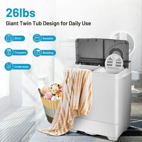3.5 cu.ft . ​Electric All-in-One Washer Dryer Combo in White with