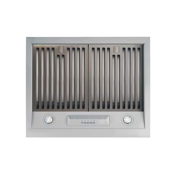 Classic Retro 24 in. 500 CFM Ducted Under Cabinet Range Hood with LED Lighting in Marshmallow White