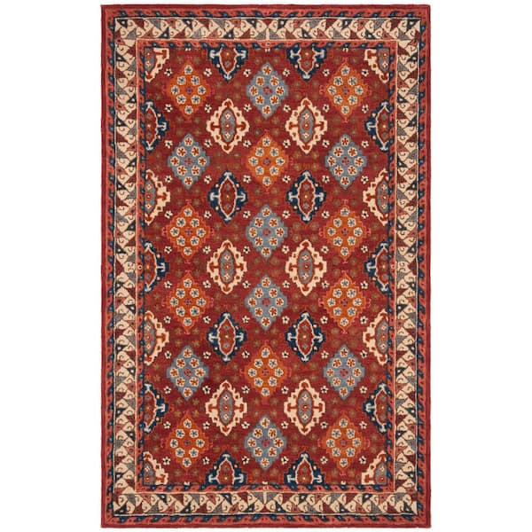 Antiquity 6 ft. x 9 ft. Red/Blue Persian Herati Area Rug
