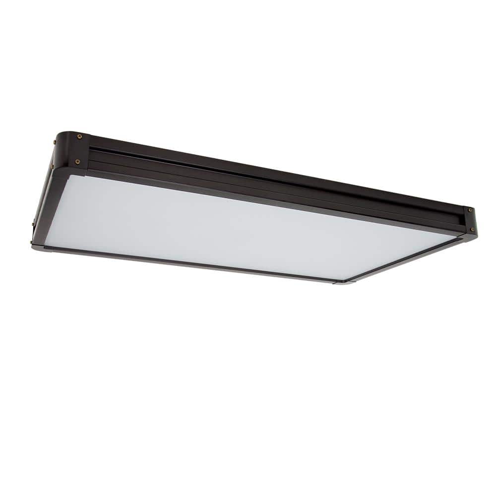 32 in. x 18 in. Matte Black LED Flush Mount Ceiling Light 4000LM 58W Adjustable CCT Dimmable Kitchen Garage Shop Light price history on PriceWatchPro