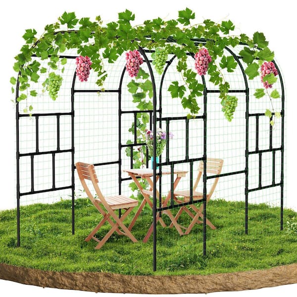 Outdoor Garden Arch Trellis 118 in. x 79 in. x 87 in. Extra Large Garden Trellis for Climbing Plants Outdoor