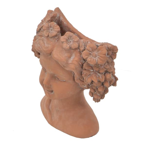 5 qts. Small Terracotta Indoor Cement Novelty Planter (7.9 in. L x 7.9 in. W x 9.1 in. H)