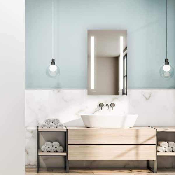 Signature Royale 24 in W x 40 in. H Recessed or Surface Mount Medicine Cabinet with Single Door, LED Lighting,Left Hinge