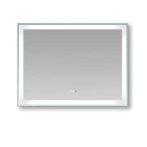 48.00 in. W x 36.00 in. H Large Rectangular Frameless Anti-Fog Wall-Mount Bathroom Vanity Mirror in Silver