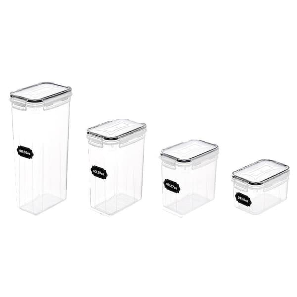 Airtight Food Storage Container Set 24 PCS Leak-proof BPA Free Plastic Clear Kitchen Pantry Organizer with Labels Marker