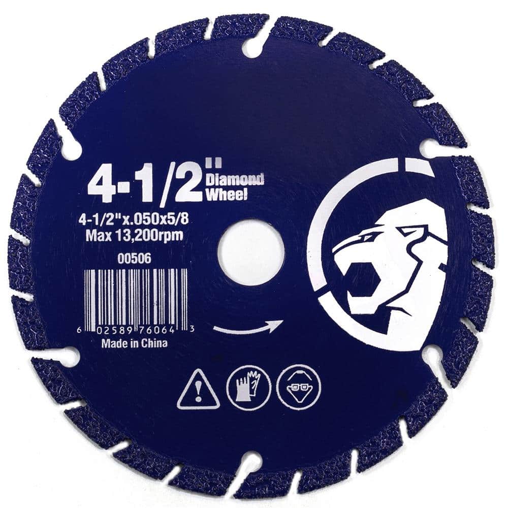 4.5 in. Diamond Edge Metal Abrasive Cut Off Wheel, 5/8 in. Abrasive Arbor H