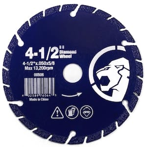 4.5 in. Diamond Edge Metal Abrasive Cut Off Wheel, 5/8 in. Abrasive Arbor Hole Size, 0.05 in. Thickness