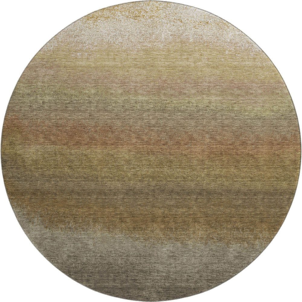 Mayfield Premium Machine Washable Abstract AMF2012 Taupe 8 ft. x 8 ft. Round Rug price history on PriceWatchPro