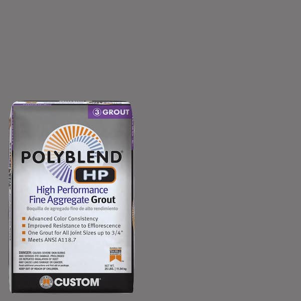 Custom Building Products Polyblend HP #19 Pewter 25lb High Performance Fine Aggregate Grout
