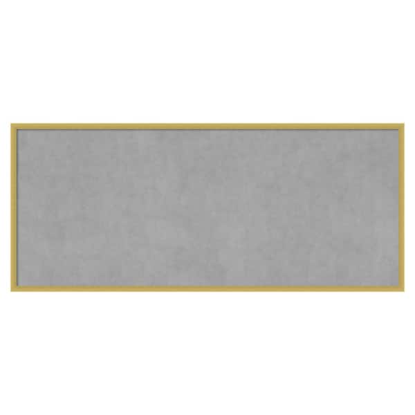 Amanti Art Svelte Polished Gold 49 in. x 21 in Framed Magnetic Board