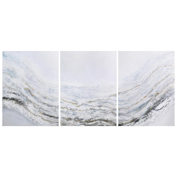 Empire Art Direct Blizzard by Martin Edwards Triptych Set Textured  Metallic Abstract Hand Painted Wall Art 40 in. x 90 in. MAR-CB9802-3040-3 -  The Home Depot