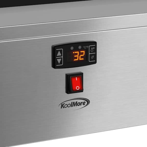 Koolmore 45 in. 3.5 cu. ft. 6-Pan Countertop Ice Cream Display