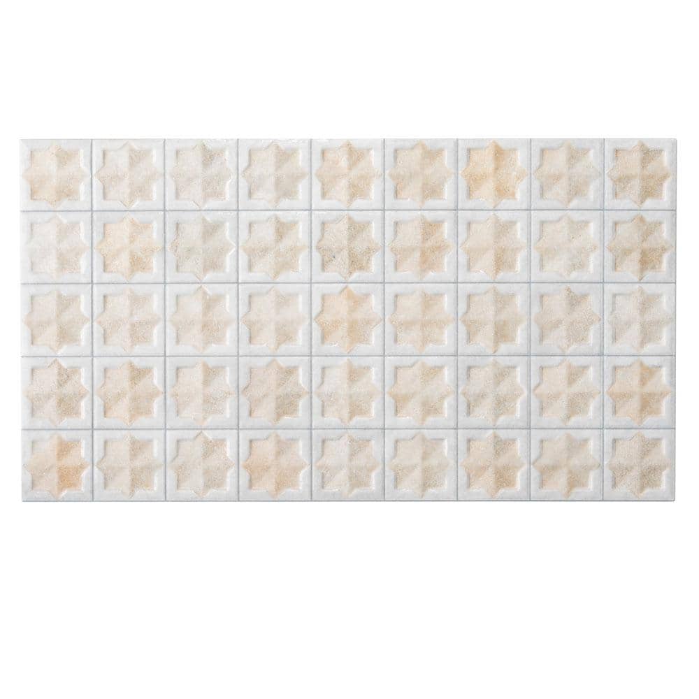 Citadel 6 in. x 6 in. Matte and Glossy White Porcelain Wall Sample Tile price history on PriceWatchPro