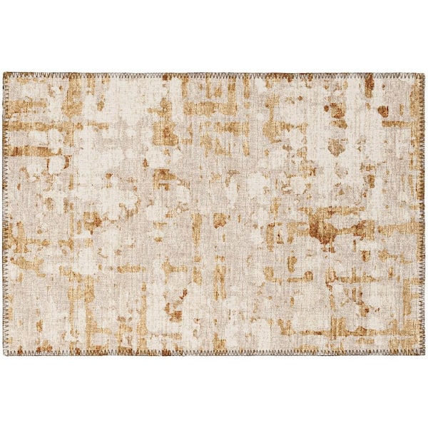 Addison Rugs Evolve Khaki 1 ft. 8 in. x 2 ft. 6 in. Abstract Accent Rug