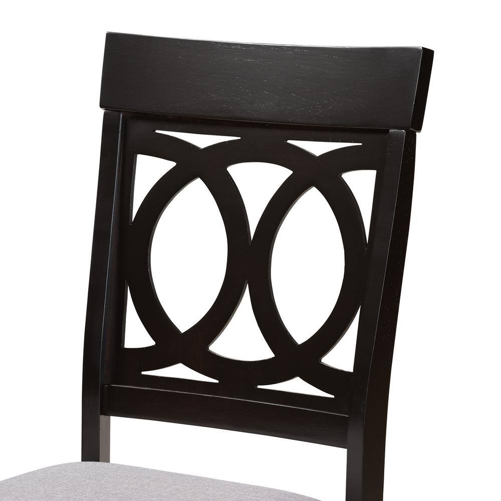 Espresso Brown Wood and Cane Low Side Chair