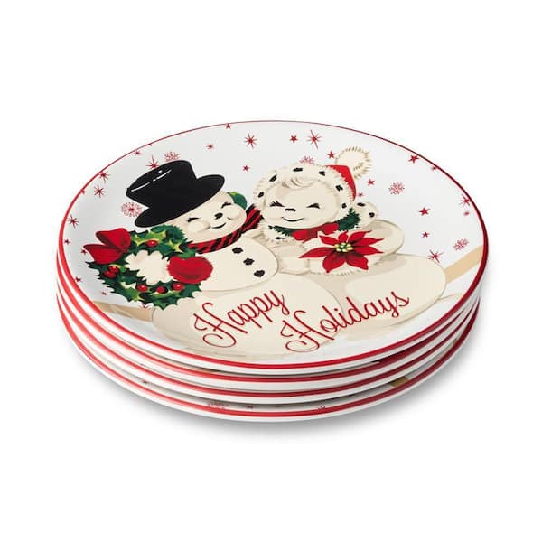 Certified International Santa's Retro Christmas Assorted Colors