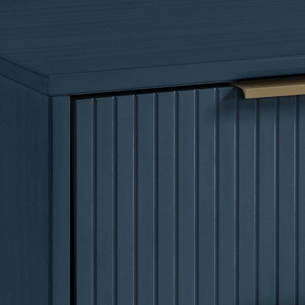 Midnight Blue Double Dresser Set with Soft Close Drawers