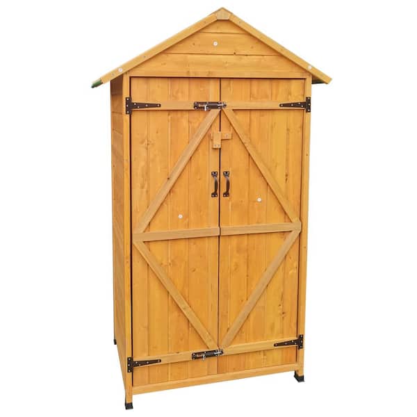 5.71 ft. W x 1.90 ft. D Wood Shed with Double Door (10.86 sq. ft. )