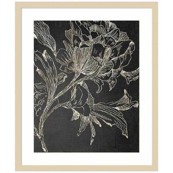 Amanti Art Golden Flower Folklore I by Asia Jensen 1-Piece Framed ...