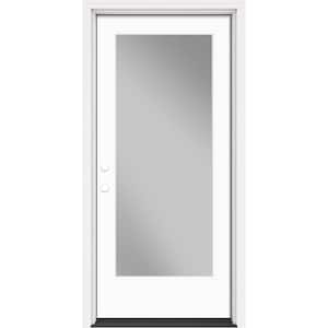 Performance Door System 36 in. x 80 in. VG Full Lite Right-Hand Inswing Clear White Smooth Fiberglass Prehung Front Door