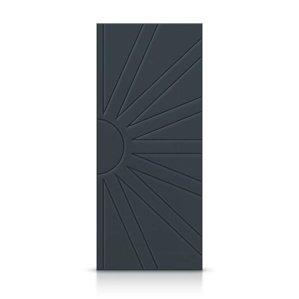 CALHOME 30 in. x 84 in. Hollow Core Charcoal Gray Stained Composite MDF Interior Door Slab