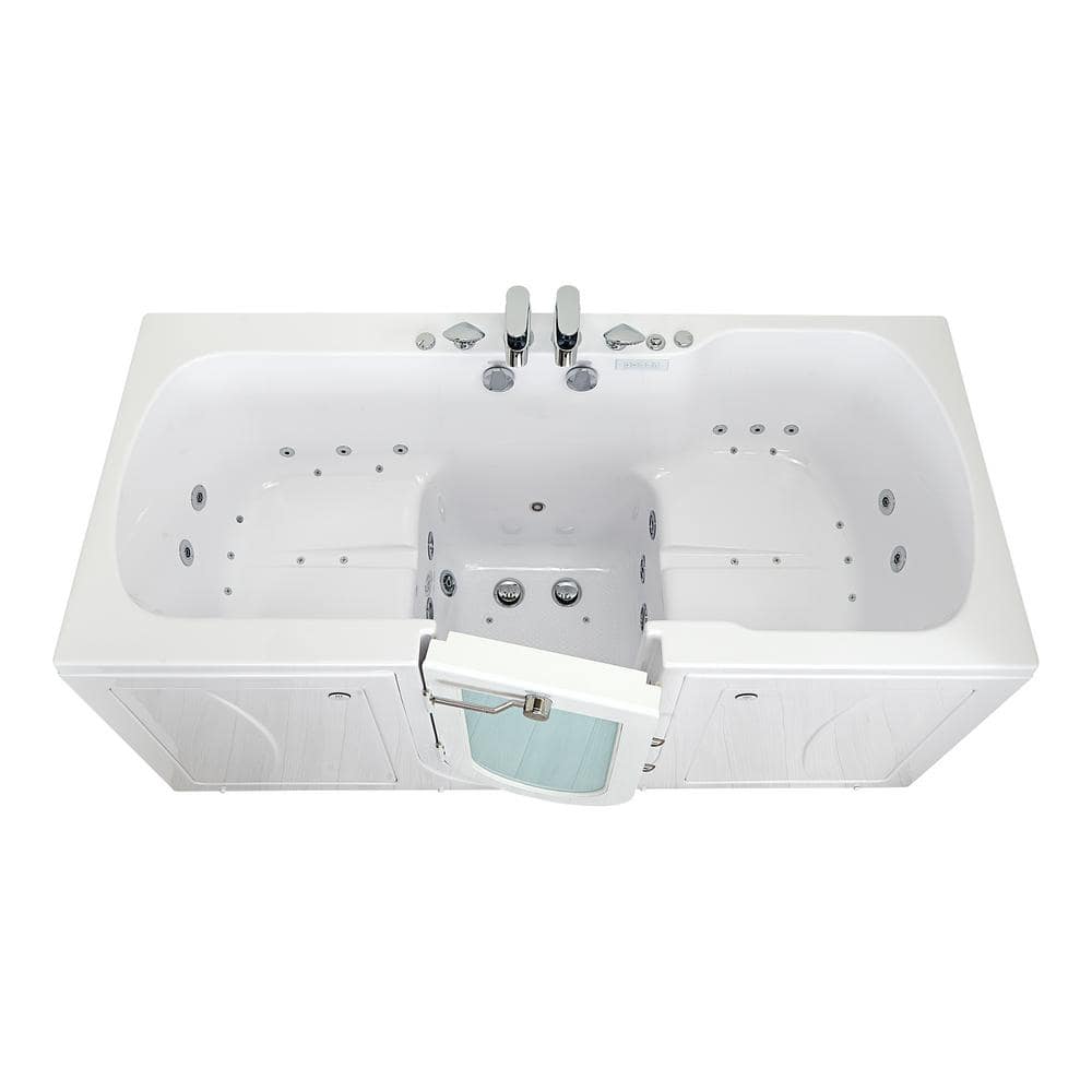 Big4Two 80 in. x 36 in. Center Drain Walk-In Whirlpool and Air Bath Bathtub in White,Foot Massage, Heated Seats, LH Door price history on PriceWatchPro