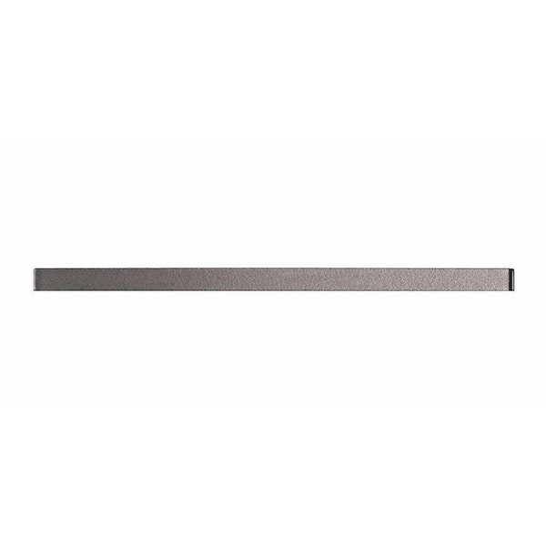 Apollo Tile Cosmos 0.6 in. x 12 in. Stone Gray Glass Glossy Pencil ...