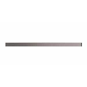 Cosmos 0.6 in. x 12 in. Stone Gray Glass Glossy Pencil Liner Tile Trim (0.5 sq. ft./case) (10-pack)