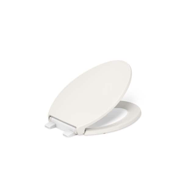 Border Elongated Toilet Seat in Biscuit